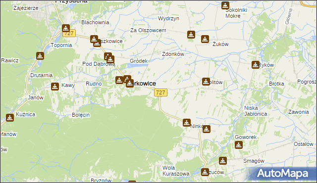 mapa Radestów, Radestów na mapie Targeo