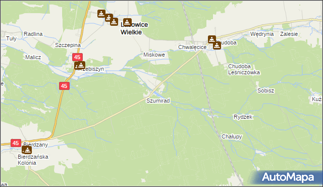 mapa Radomil, Radomil na mapie Targeo