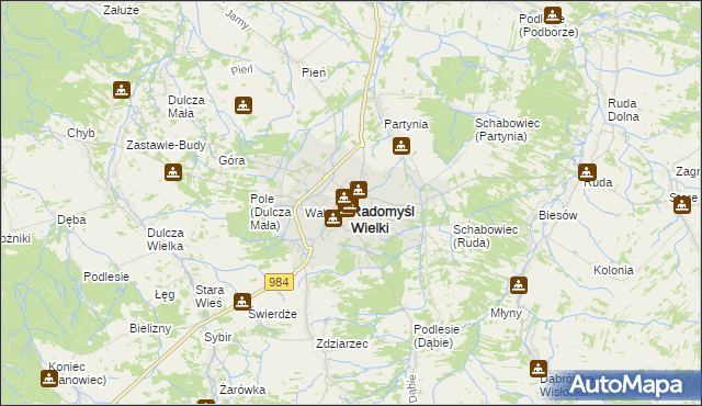 mapa Radomyśl Wielki, Radomyśl Wielki na mapie Targeo