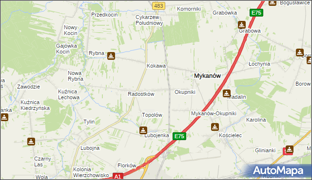 mapa Radostków-Kolonia, Radostków-Kolonia na mapie Targeo