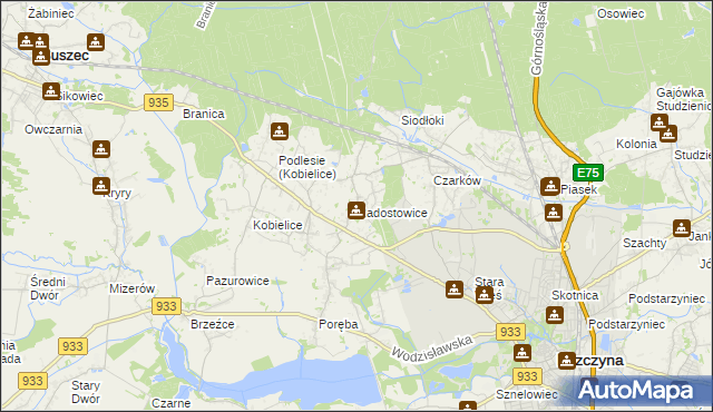 mapa Radostowice, Radostowice na mapie Targeo