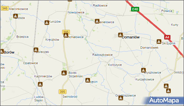 mapa Radoszkowice, Radoszkowice na mapie Targeo