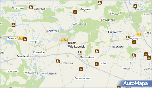 mapa Radoszkowo Drugie, Radoszkowo Drugie na mapie Targeo