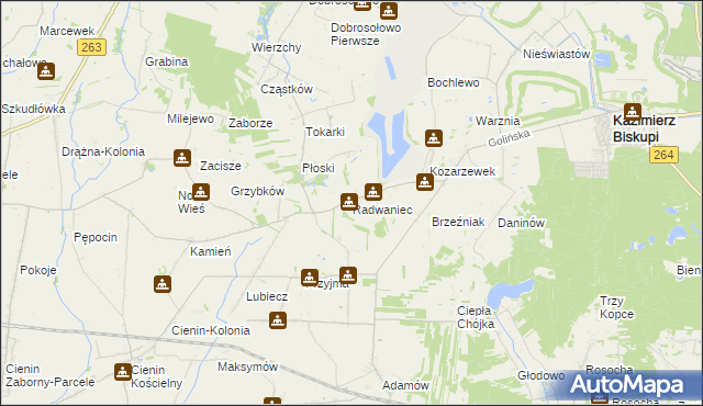 mapa Radwaniec, Radwaniec na mapie Targeo