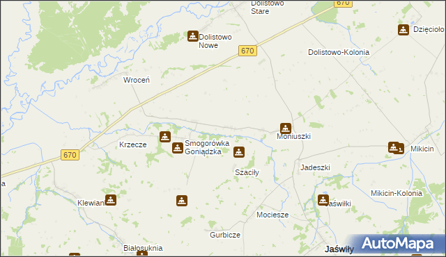 mapa Radzie gmina Jaświły, Radzie gmina Jaświły na mapie Targeo