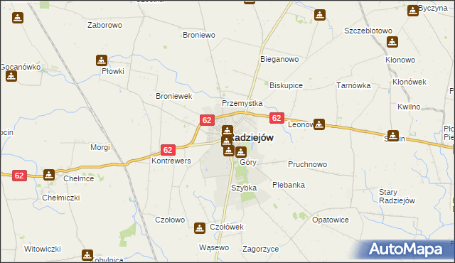 mapa Radziejów, Radziejów na mapie Targeo