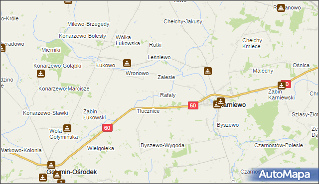 mapa Rafały, Rafały na mapie Targeo