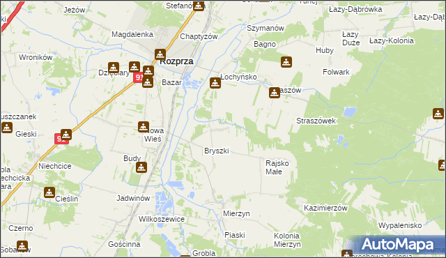 mapa Rajsko Duże, Rajsko Duże na mapie Targeo