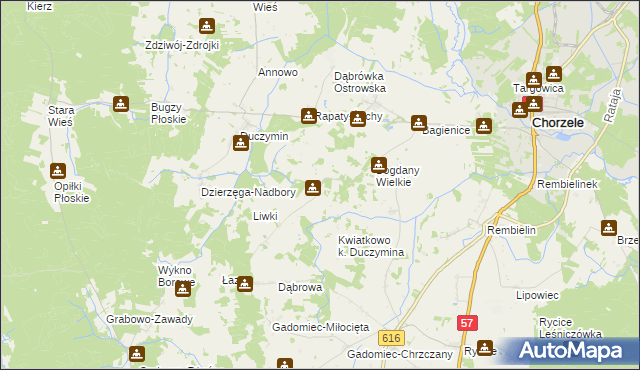 mapa Rapaty-Sulimy, Rapaty-Sulimy na mapie Targeo