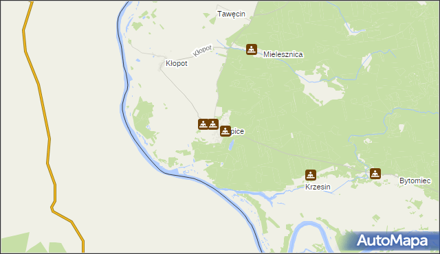 mapa Rąpice, Rąpice na mapie Targeo