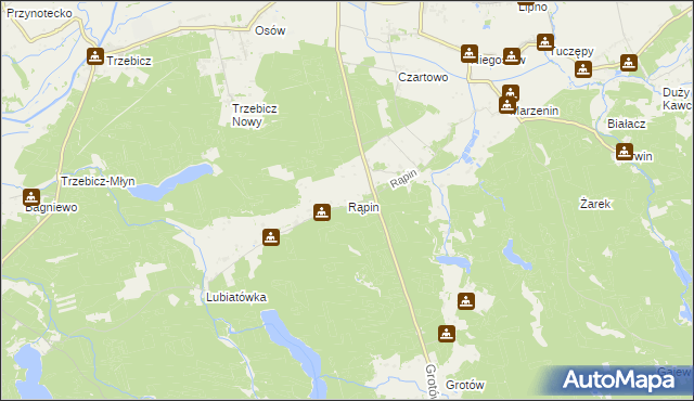 mapa Rąpin, Rąpin na mapie Targeo