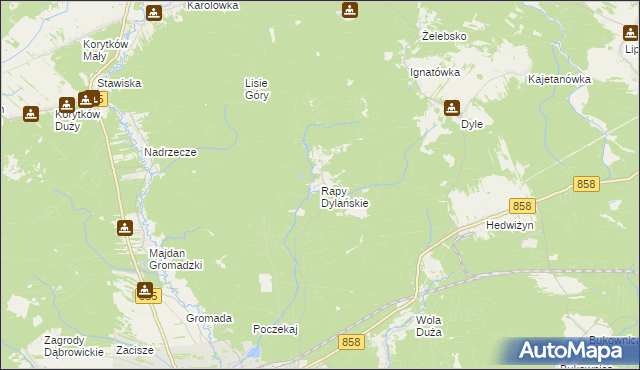 mapa Rapy Dylańskie, Rapy Dylańskie na mapie Targeo