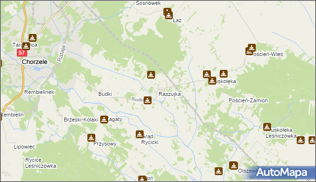 mapa Raszujka, Raszujka na mapie Targeo