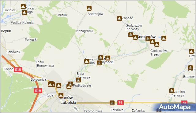 mapa Rataj Ordynacki, Rataj Ordynacki na mapie Targeo