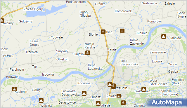 mapa Rataje Słupskie, Rataje Słupskie na mapie Targeo