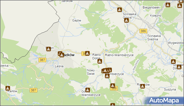 mapa Ratno Dolne, Ratno Dolne na mapie Targeo