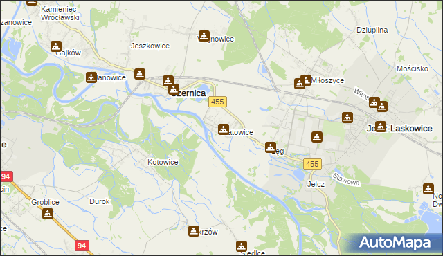 mapa Ratowice gmina Czernica, Ratowice gmina Czernica na mapie Targeo