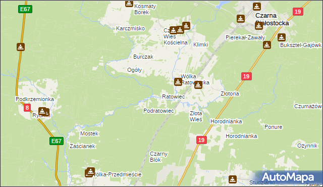 mapa Ratowiec, Ratowiec na mapie Targeo