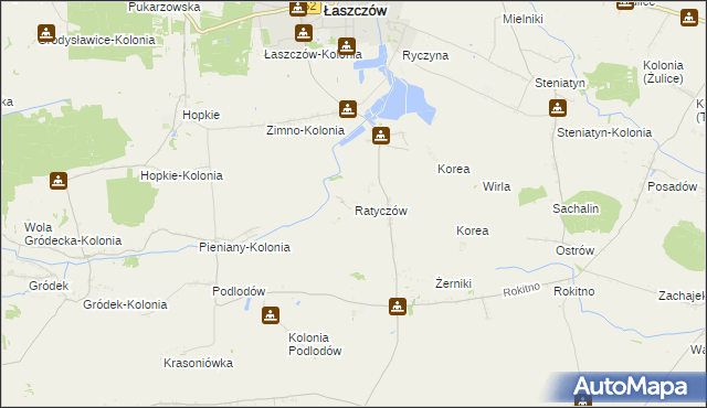 mapa Ratyczów, Ratyczów na mapie Targeo