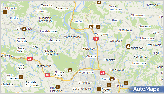 mapa Rdziostów, Rdziostów na mapie Targeo