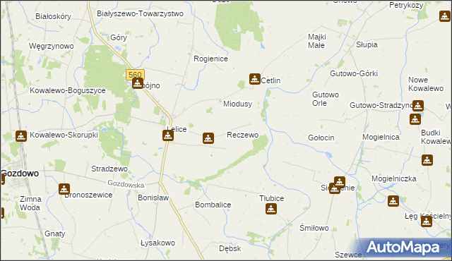 mapa Reczewo, Reczewo na mapie Targeo