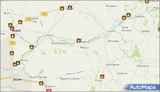 mapa Reczul, Reczul na mapie Targeo