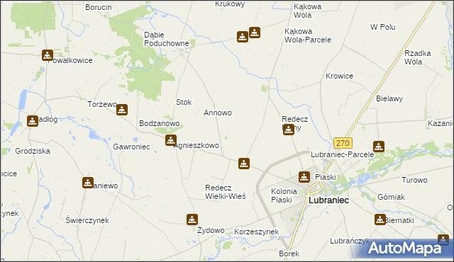 mapa Redecz Wielki-Parcele, Redecz Wielki-Parcele na mapie Targeo