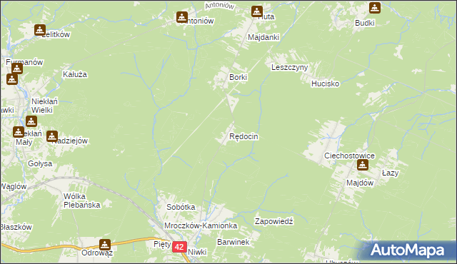 mapa Rędocin, Rędocin na mapie Targeo