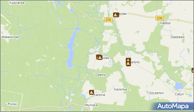 mapa Rekowo gmina Polanów, Rekowo gmina Polanów na mapie Targeo