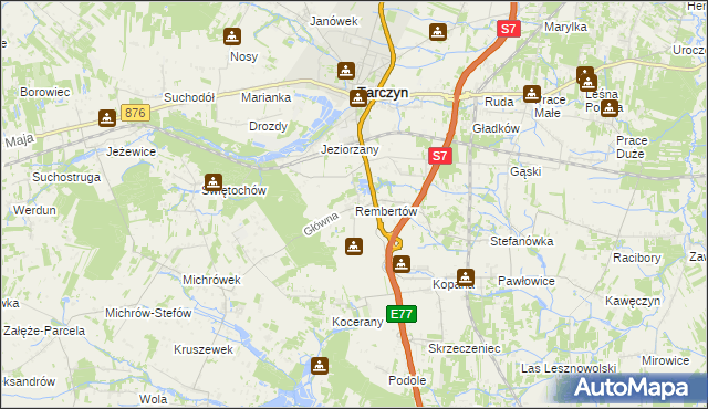 mapa Rembertów, Rembertów na mapie Targeo