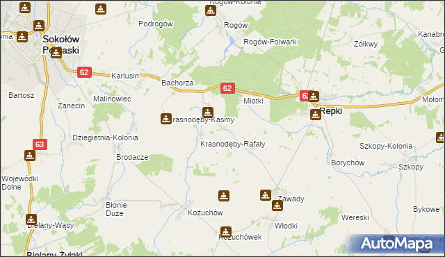 mapa Remiszew Mały, Remiszew Mały na mapie Targeo