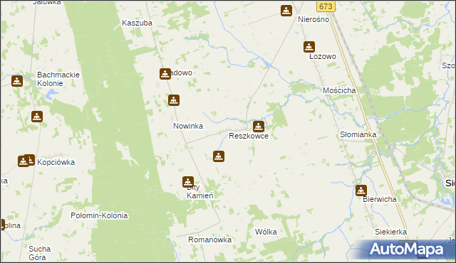 mapa Reszkowce, Reszkowce na mapie Targeo