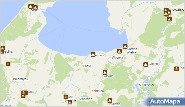 mapa Retowo gmina Smołdzino, Retowo gmina Smołdzino na mapie Targeo