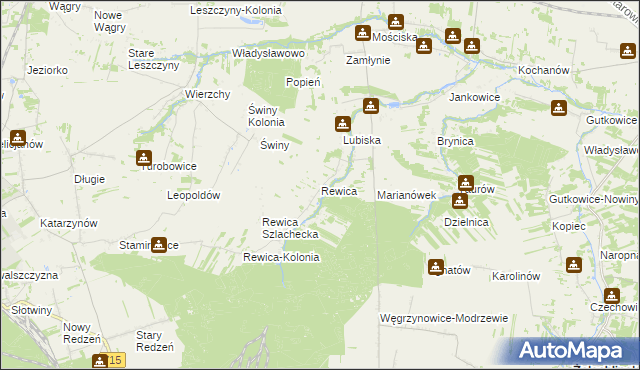 mapa Rewica, Rewica na mapie Targeo