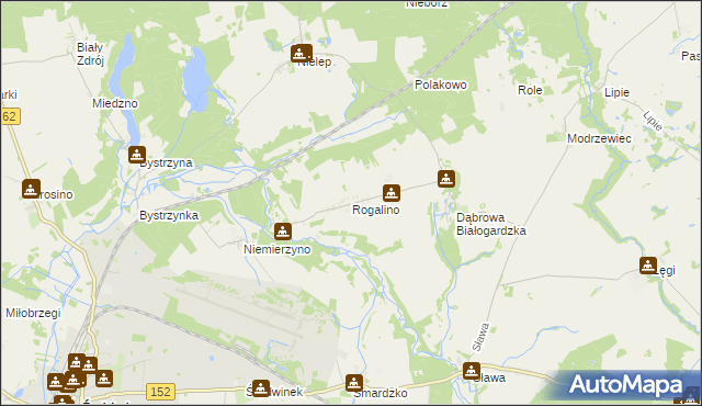 mapa Rogalino, Rogalino na mapie Targeo