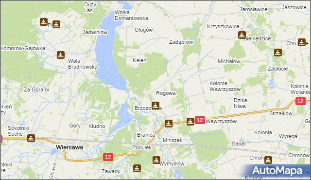 mapa Rogowa, Rogowa na mapie Targeo