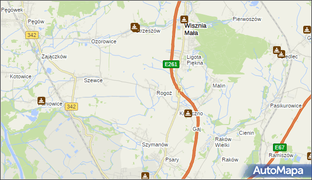 mapa Rogoż, Rogoż na mapie Targeo