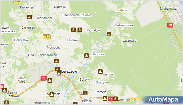 mapa Rogożek, Rogożek na mapie Targeo