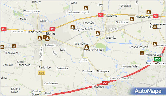 mapa Rokitno-Majątek, Rokitno-Majątek na mapie Targeo
