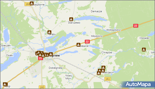 mapa Rolewice, Rolewice na mapie Targeo