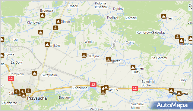 mapa Romualdów gmina Wieniawa, Romualdów gmina Wieniawa na mapie Targeo