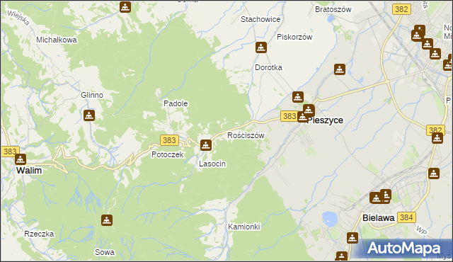 mapa Rościszów, Rościszów na mapie Targeo