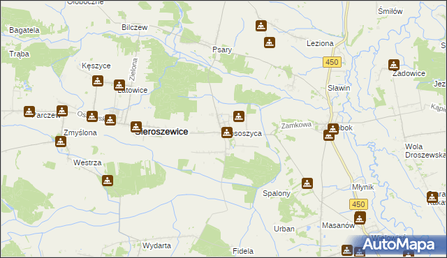 mapa Rososzyca, Rososzyca na mapie Targeo