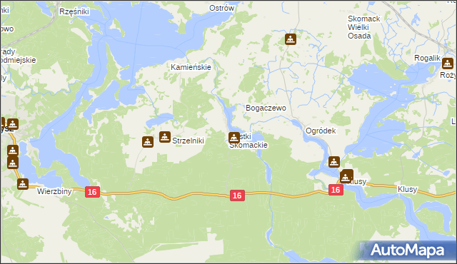 mapa Rostki Skomackie, Rostki Skomackie na mapie Targeo