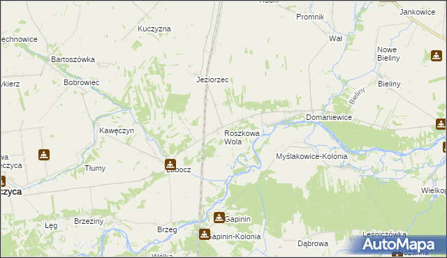 mapa Roszkowa Wola, Roszkowa Wola na mapie Targeo