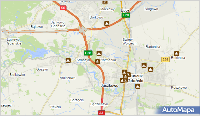 mapa Rotmanka, Rotmanka na mapie Targeo
