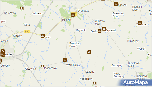 mapa Równina Górna, Równina Górna na mapie Targeo