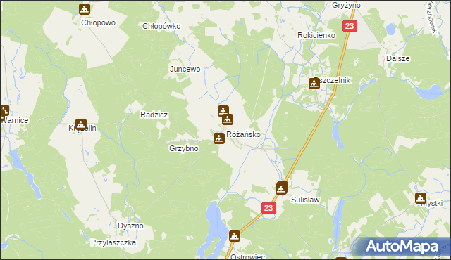 mapa Różańsko, Różańsko na mapie Targeo