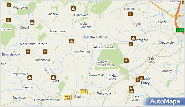 mapa Rożce, Rożce na mapie Targeo