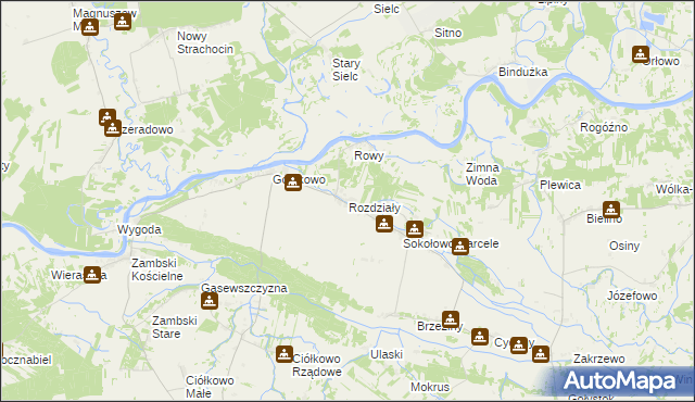 mapa Rozdziały, Rozdziały na mapie Targeo